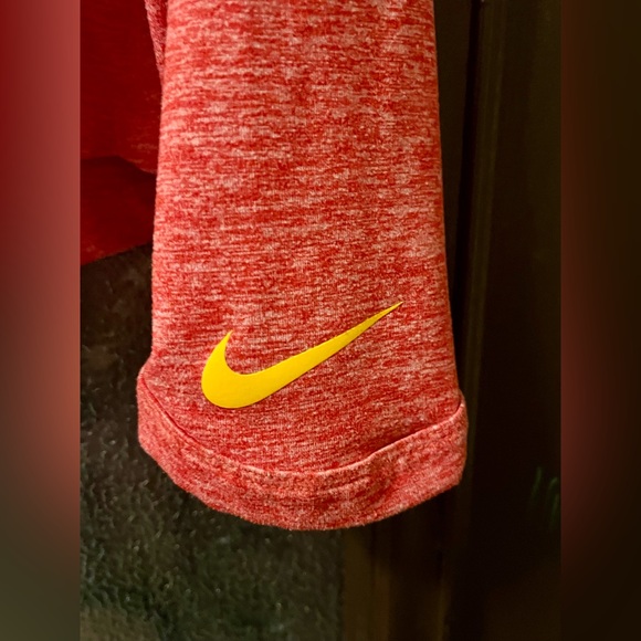 NIKE DRI-FIT NFL KC Chiefs Womens M 1/4 Zip Pullover Shirt Top Kansas City - Picture 6 of 10